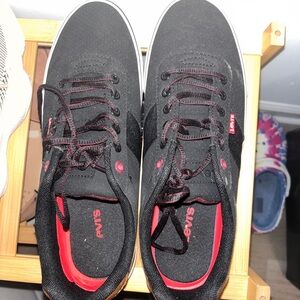 Levi's Black and Red Sneakers Comfortable Casual Design